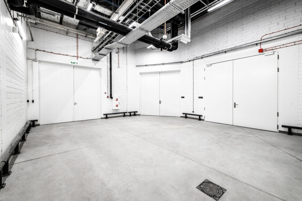 A steel fire doorset with its documentation pack — the Declaration of Performance, ETA reference and installation record are what prove compliance, not the door's appearance.